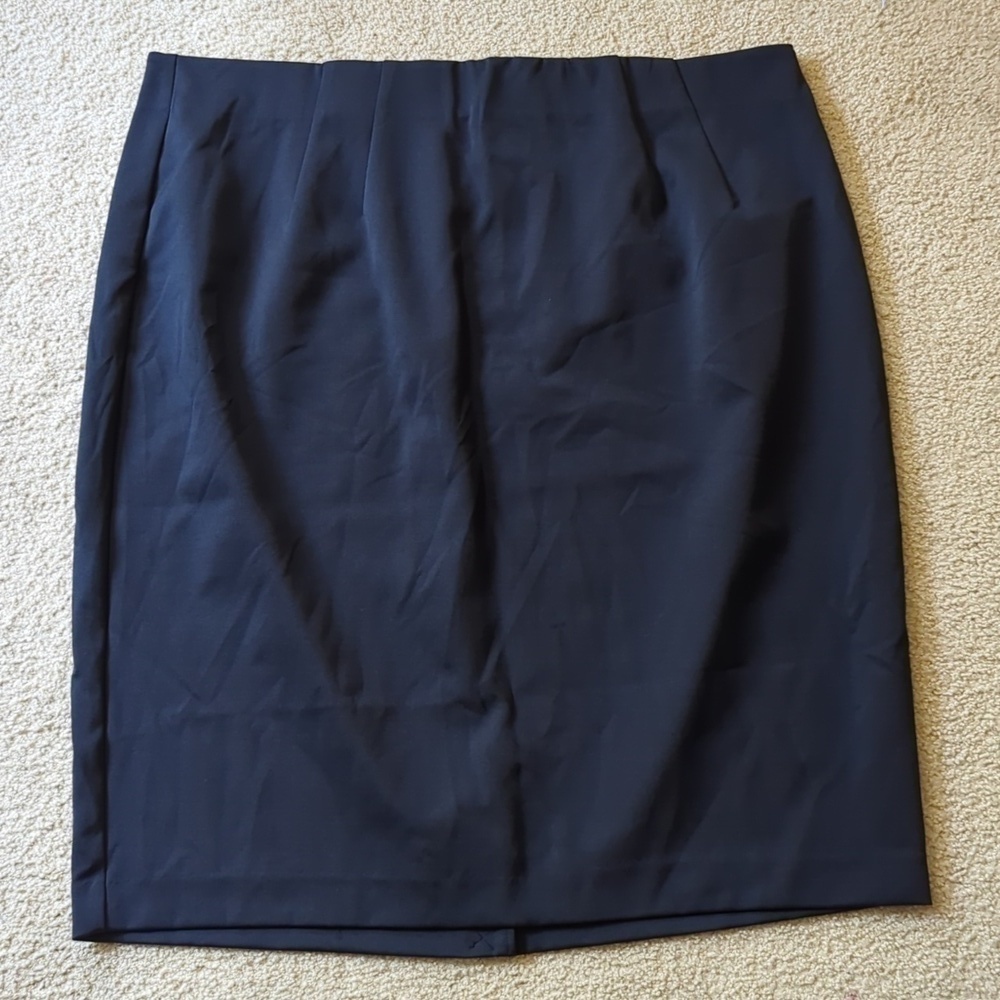 Lane Bryant Stretch Waist Black Business Professional Skirt Size 24